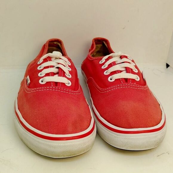 Vans Pink Low Cut Lace Up Sneakers - Women's Size 7.5 - Picture 3 of 7